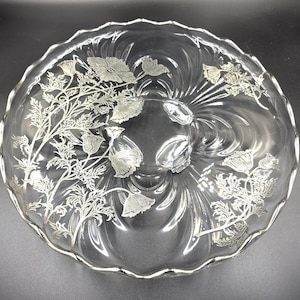 Cambridge Glass Silver Overlay - Etsy