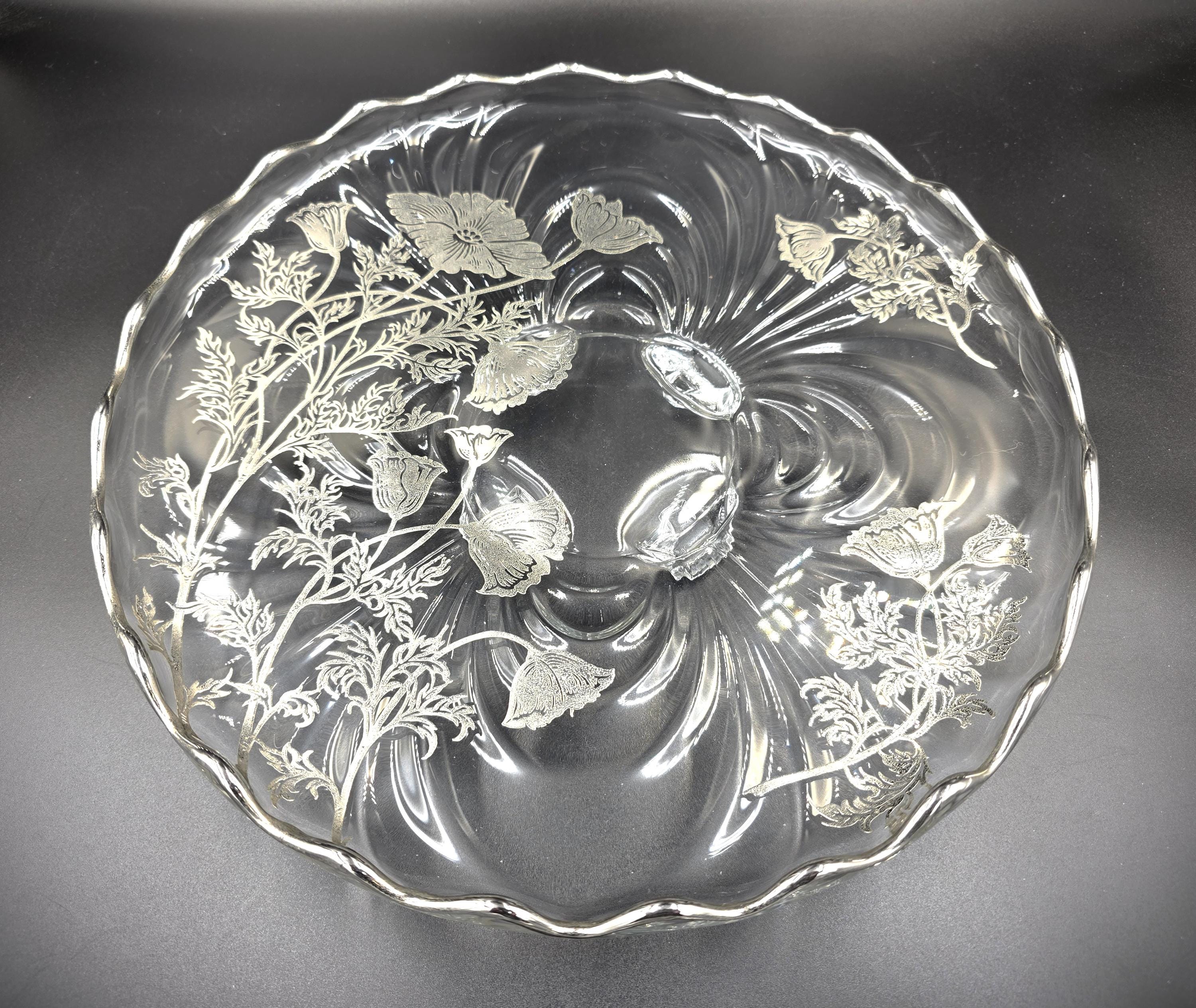 Cambridge Glass Silver Overlay - Etsy