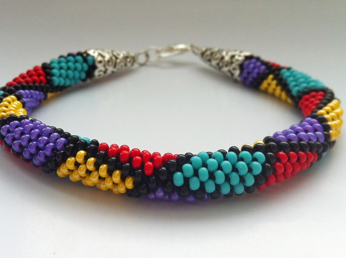 12 strands beaded kumihimo pattern PDF tutorial Patchwork Etsy