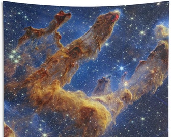 Pillars of Creation Tapestry: Space Landscape Wall Hanging