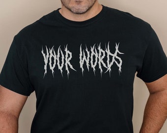 Custom Shirt with Heavy Metal Text | Unisex Group T-shirt Gifts for Men and Women