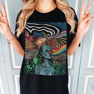 Vision Quest Trippy Shirt | Psychedelic Hippie Clothes | Awesome Graphic Tees and Groovy Outfits for Psychonauts | Gifts for Women and Men