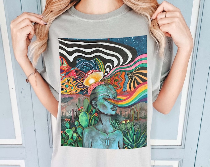 Featured listing image: Vision Quest Trippy Shirt | Psychedelic Hippie Clothes | Awesome Graphic Tees and Groovy Outfits for Psychonauts | Gifts for Women and Men
