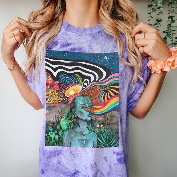 Trippy Hippie Clothes | Vision Quest Premium Psychedelic T-shirt | Cool Hippie Gifts | Hippy Tees | Unisex Festival Clothing Women Men