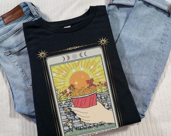 Chicken Nugget Tarot Card T-Shirt: Funny Foodie Hippie Clothes
