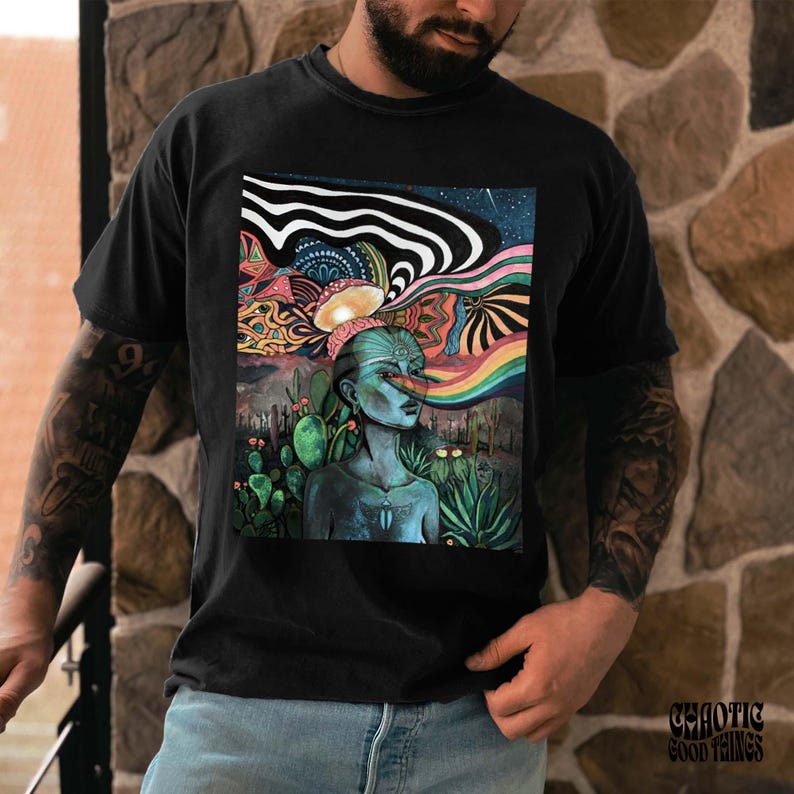 Camisa psicodélica colorida / Ropa unisex para festivales imagen 2
