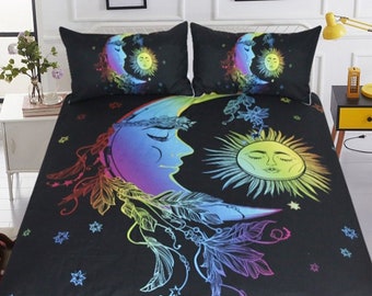 Sun Moon Duvet Cover Etsy