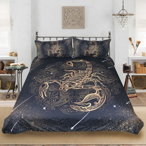 Scorpion Duvet Cover 3d Bohemian Scorpion Quilt Cover Bedding Etsy
