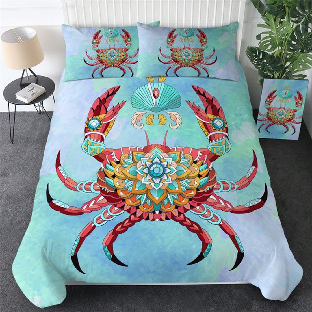 Sea Crab Duvet Cover Bed Set CRAB Quilt Cover Bedding Set 3D Etsy