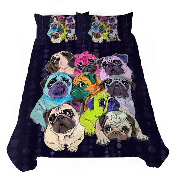 pug quilt cover