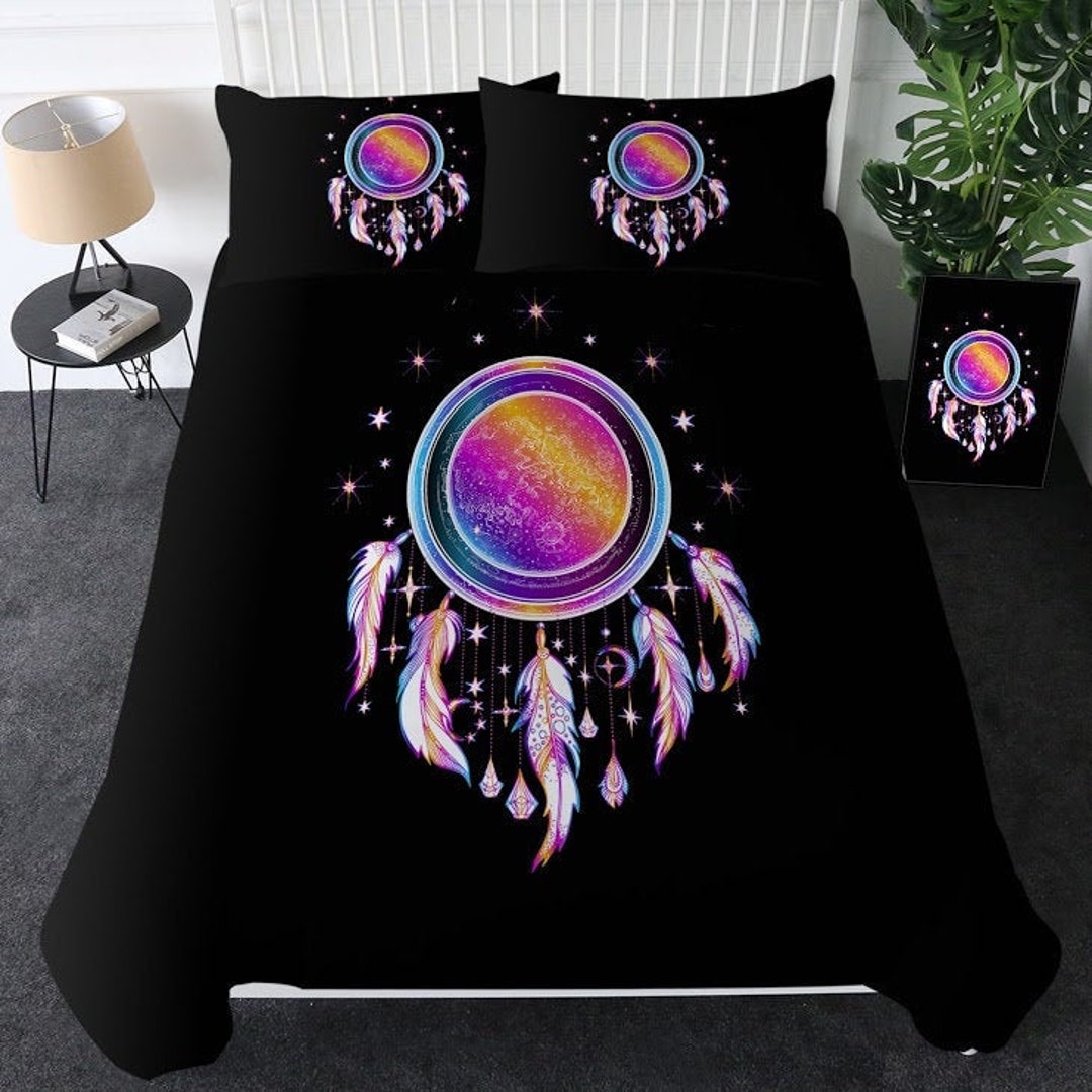 Rainbow Dreamcatcher Quilt Cover Dream Catcher Duvet Cover Bedding 3d