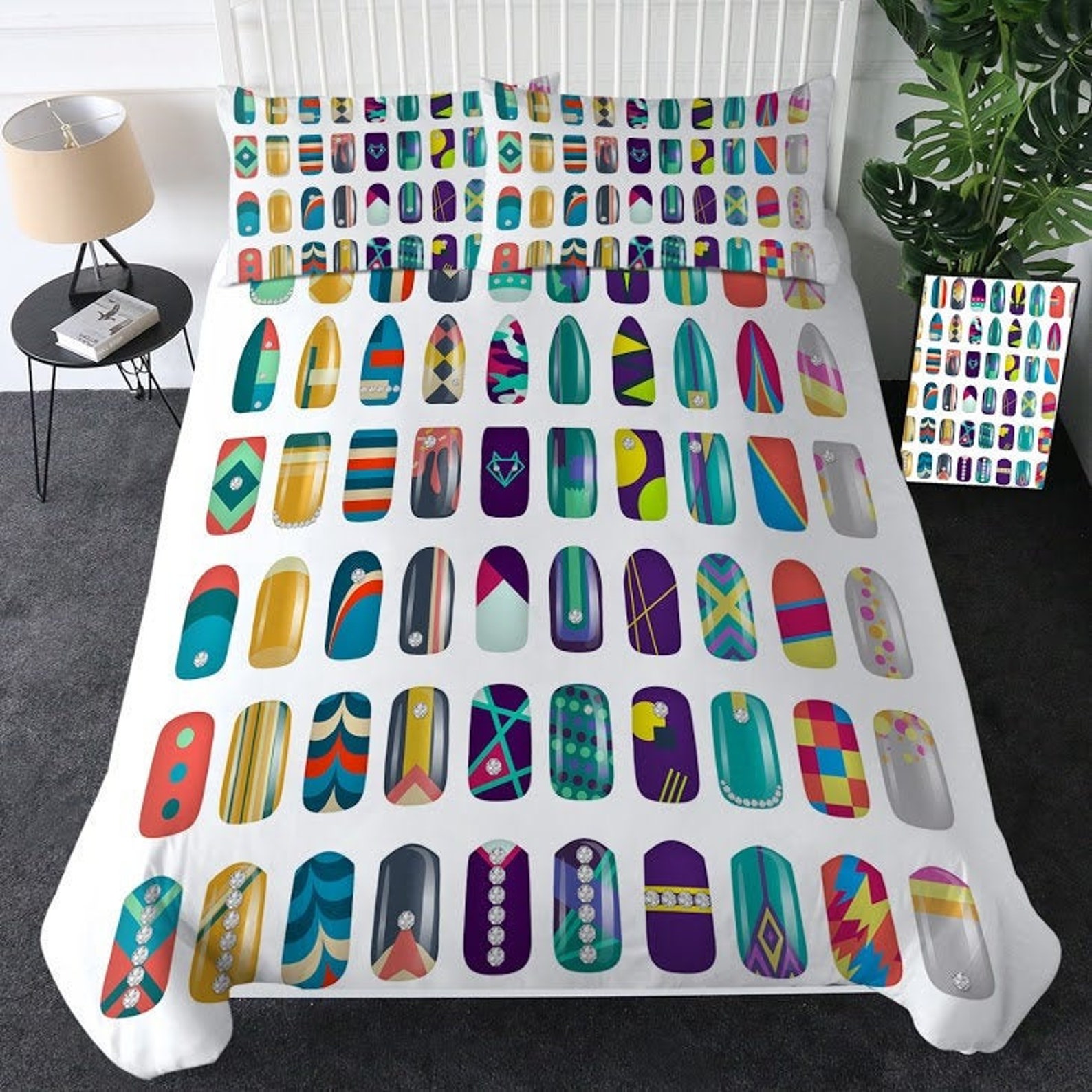 Nail Art Duvet Cover Beauty Nail Arts Bedding Quilt Cover 3D - Etsy