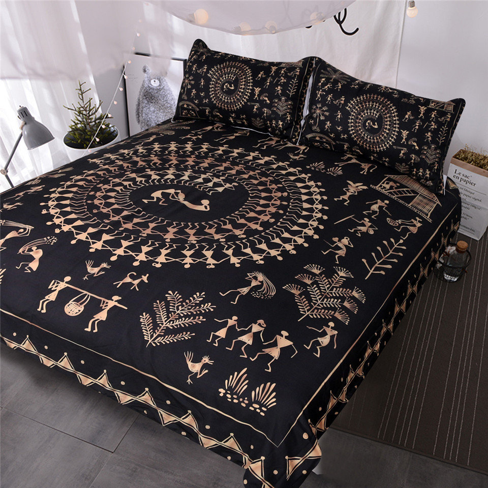 Egyptian Duvet Cover Bedding Ancient Egyptian Quilt Cover Bed Etsy UK