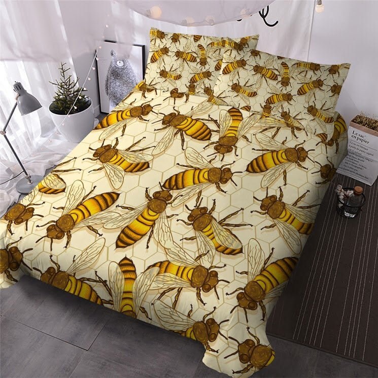 Honey bee top crib set