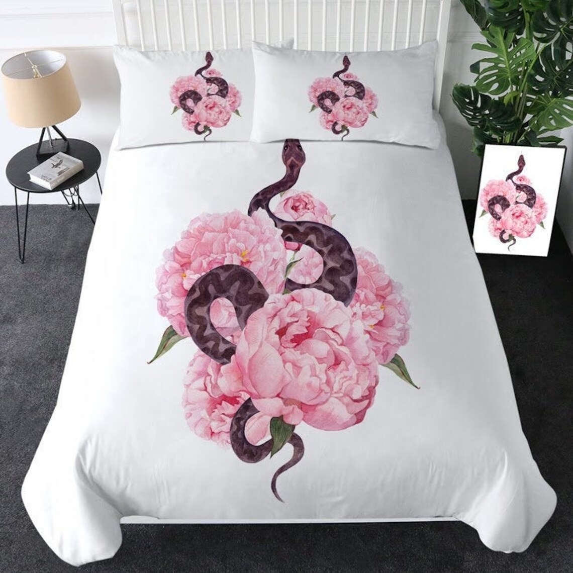 Snake Quilt Cover Snake Duvet Cover Bedding Set Snake With Etsy