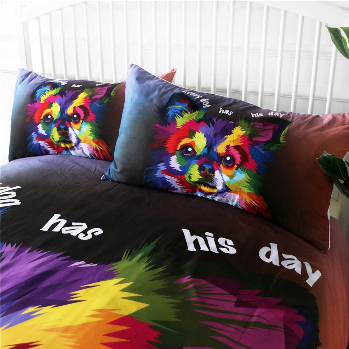 Watercolor DOG Duvet Cover PUPPY Dog 3D Quilt Cover Bedding Etsy