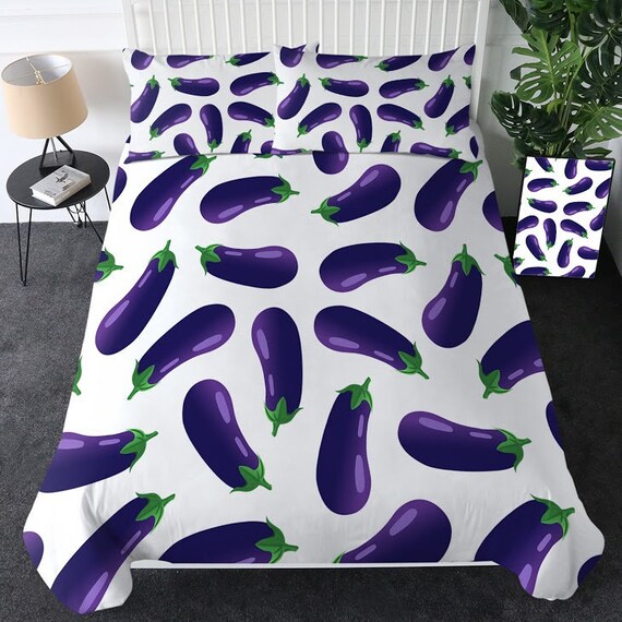 EGGPLANT Fruit Duvet Cover Bedding Set 