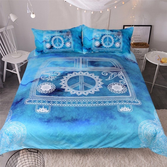 Campervan Quilt Cover Mandala Camper Van Duvet Cover Bed Set Etsy