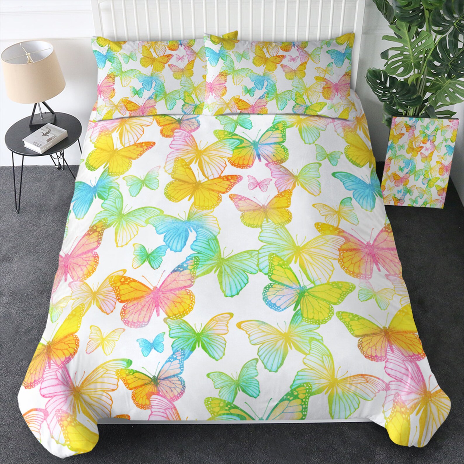 Bright Colorful Butterfly Duvet Cover Bed Set Butterflies Etsy