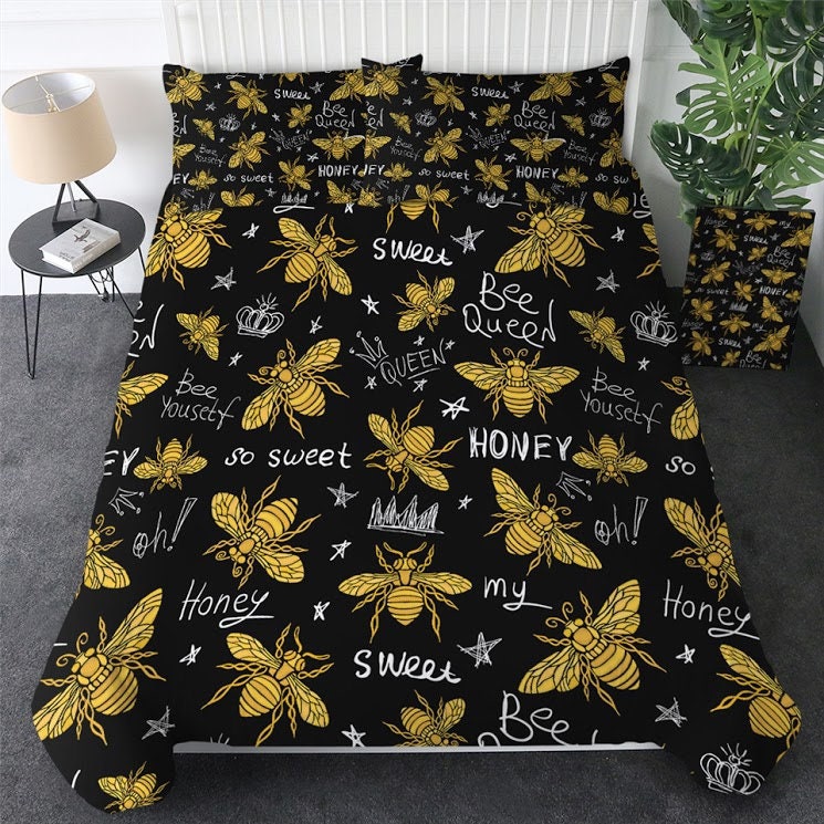 Honey Bee Aesthetic Bedding Set