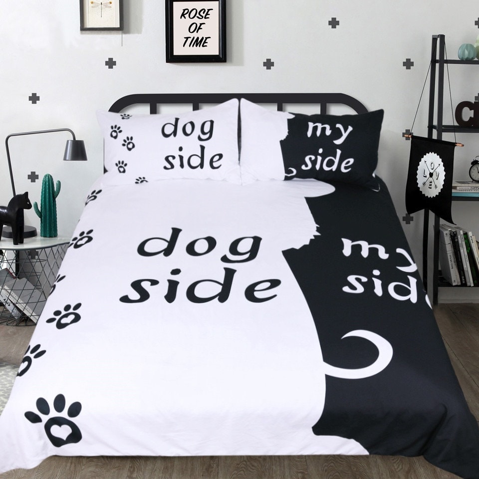 Dog side my hot sale side duvet cover