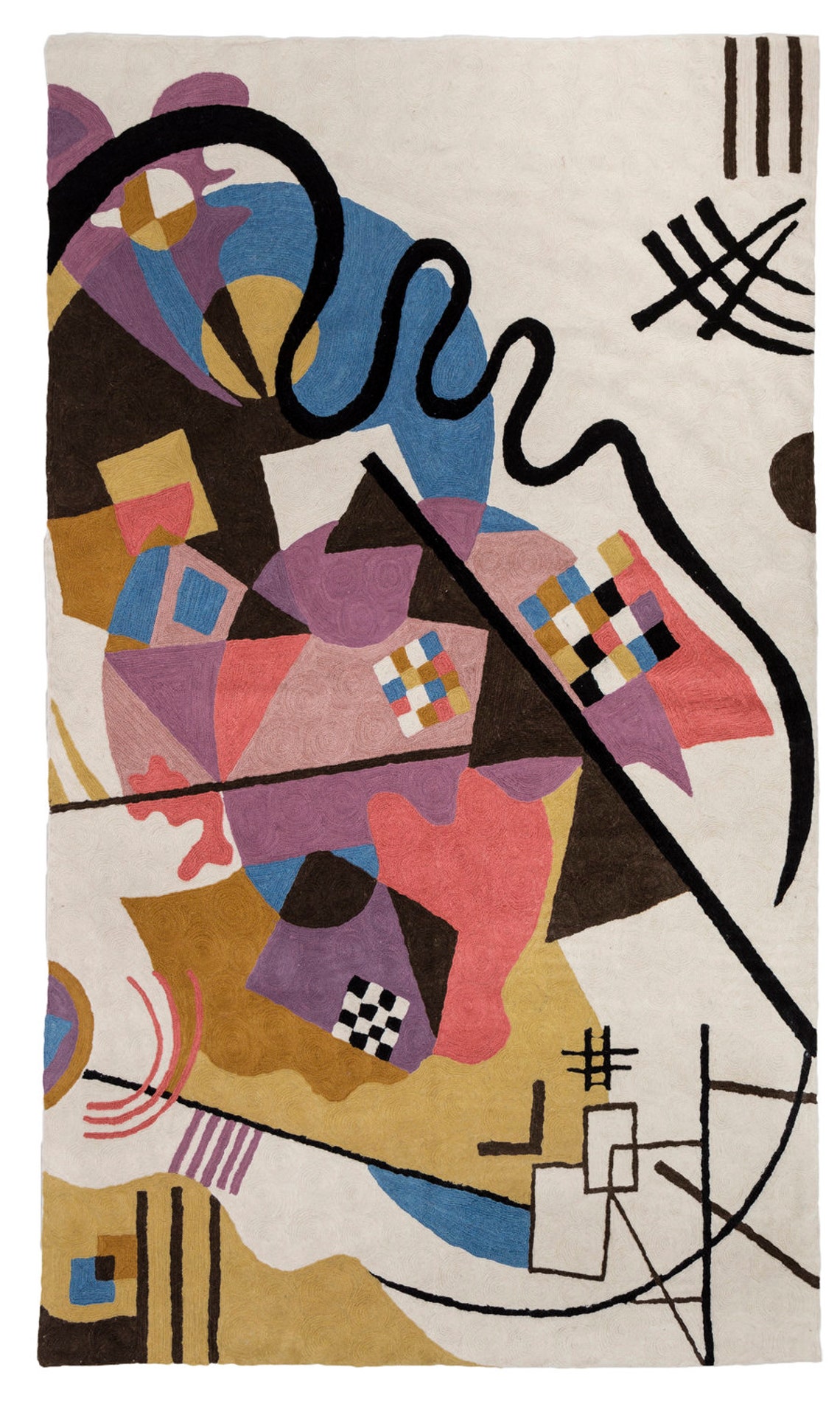 Kandiski Rug Zaida Kandinsky Blue Abstract Rug - Etsy