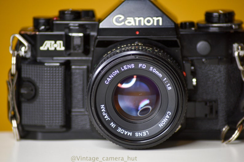 Canon A-1 Vintage 35mm Film Camera with Canon FD 50mm f/1.8 lens image 2