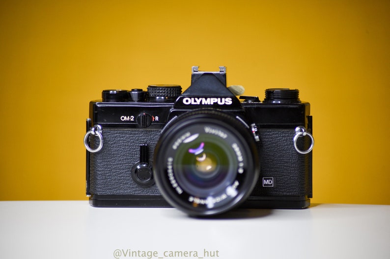 Olympus OM2 MD Black 35mm Film Camera with Vivitar Auto Wide Etsy