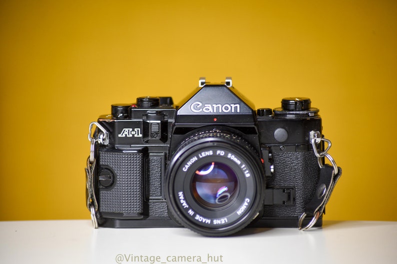 Canon A-1 Vintage 35mm Film Camera with Canon FD 50mm f/1.8 lens image 1