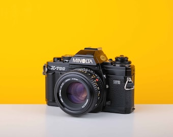 ミノルタ X-700 35 mm 一眼レフフィルムカメラ、ミノルタ MD 50 mm f1