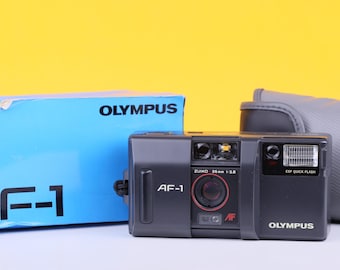 Olympus AF-1 Quartzdate 35mm Film Camera | 1986 Compact Point and