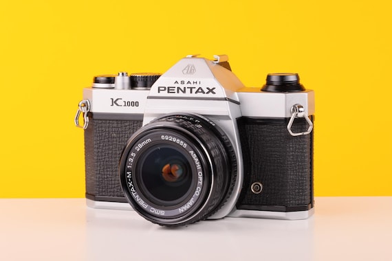Pentax K1000 35mm Film Camera With SMC-M 28mm F/3.5 Prime Lens