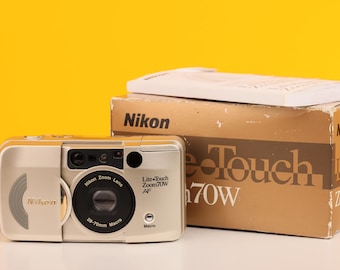 ニコン TW20 AFフィルムカメラ：ストラップ付き35mmコンパクトデジタル