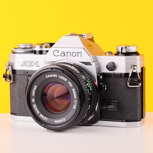 Vintage Canon AE-1 Program 50mm F/1.8 Kit Lens Film SLR