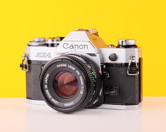 Vintage Canon AE-1 Program 50mm F/1.8 Kit Lens Film SLR