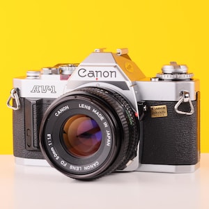 Canon AV-1 35mm Film Camera with Canon 50mm f/1.8 Lens