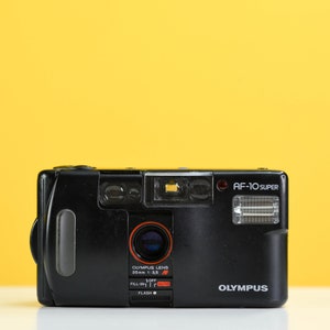 Olympus AF-10 Super Vintage 35mm Film Camera with Leather Case