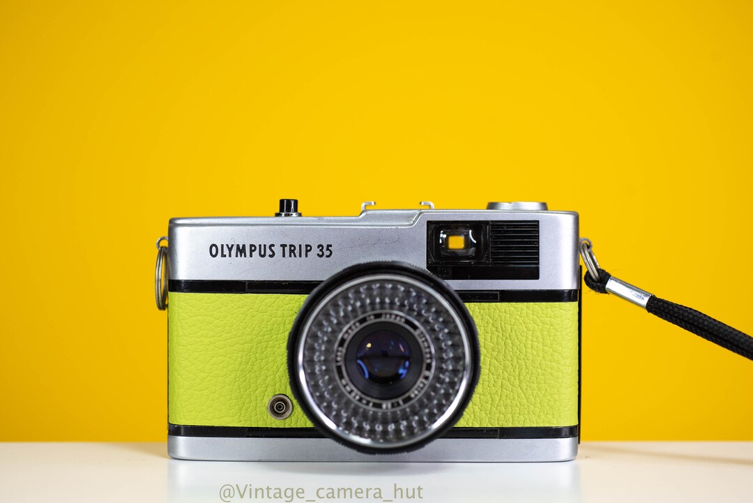 Olympus Trip 35 Vintage Film Camera Lime Leather Skin - Etsy