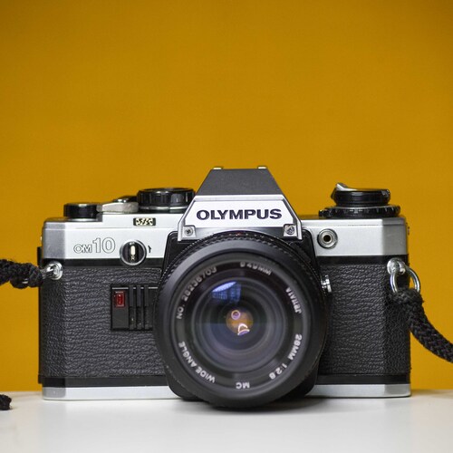 Olympus OM10 Vintage Film Camera 35mm With Vivitar 28mm F2.8 Etsy