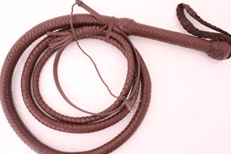 Bullenlederpeitsche Bullwhip - Handgefertigte Lederpeitsche 3FT-10FT