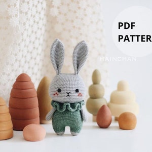 Charming Little Bunny Amigurumi Crochet Pattern - PDF Instant Download by Hainchan