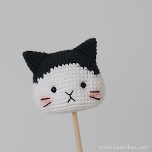 Neue Version: Vier Katzenköpfe Häkelanleitung Digital Instant DIY Amigurumi PDF Bild 6