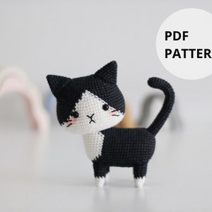 Tuxedo Cat Crochet Pattern Digital - Instant DIY Amigurumi PDF, Adorable Craft Idea