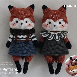 Quinn the Fox Crochet Pattern by @hainchan - Create a Cute Fox with Detailed Instructions & Photos