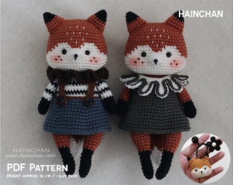 Quinn the Fox Crochet Pattern by @hainchan - Create a Cute Fox with Detailed Instructions & Photos