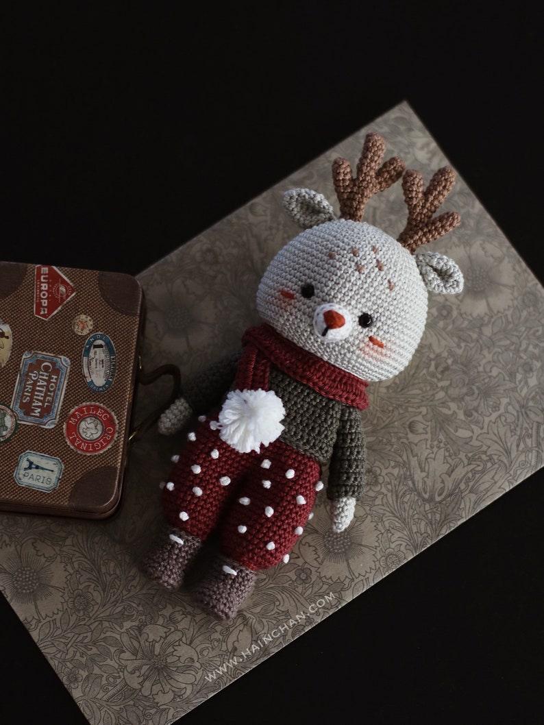 Hainchan's Daxton the Little Reindeer Crochet Pattern DIY Adorable Amigurumi image 3