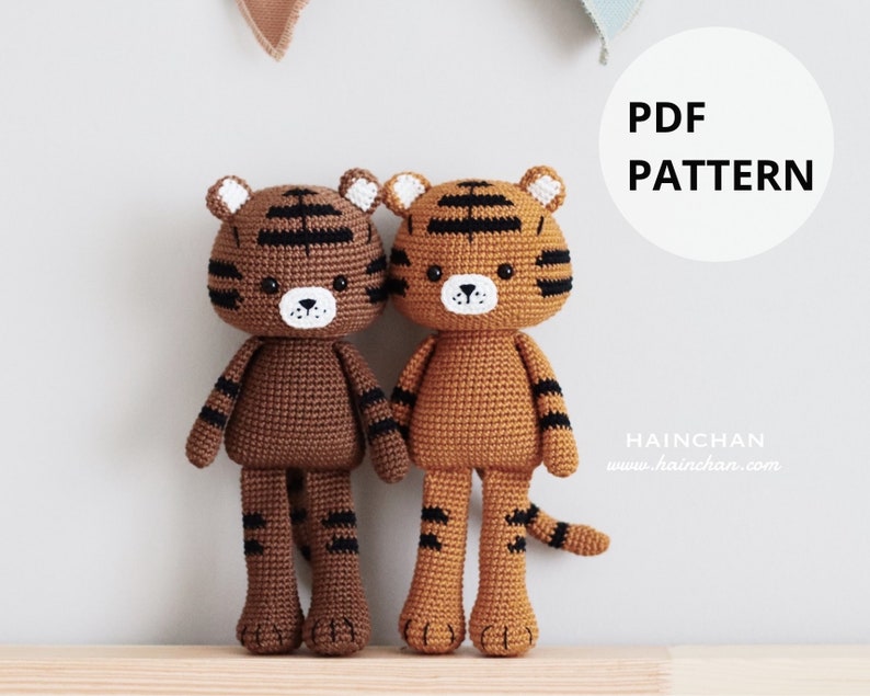 Alain the Tiger Amigurumi Crochet Pattern Create Your Own Adorable Tiger Hainchan image 1