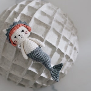 Little Miaumaid Häkelanleitung von Hainchan Charming Mermaid Cat Amigurumi, einfach zu befolgende PDF-Anleitung, sofortiger digitaler Download Bild 3