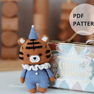 Amber the Tiger Crochet Pattern - 9 CM Tall | Hainchan