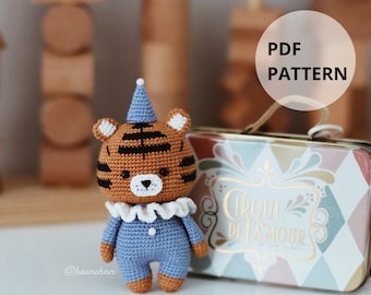 Amber the Tiger Crochet Pattern - 9 CM Tall | Hainchan